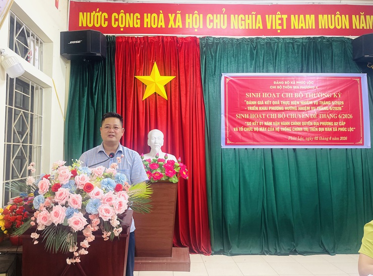 Chi bộ thôn Sen Phương 4 tổ chức sinh hoạt thường kỳ tháng 6/2026- Ảnh 1.