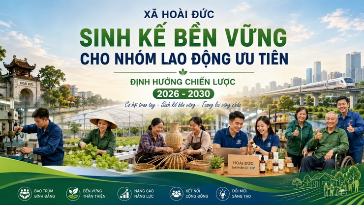 Sinh kế bền vững cho nhóm lao động ưu tiên tại xã Hoài Đức: Định hướng chiến lược 2026 – 2030- Ảnh 1.