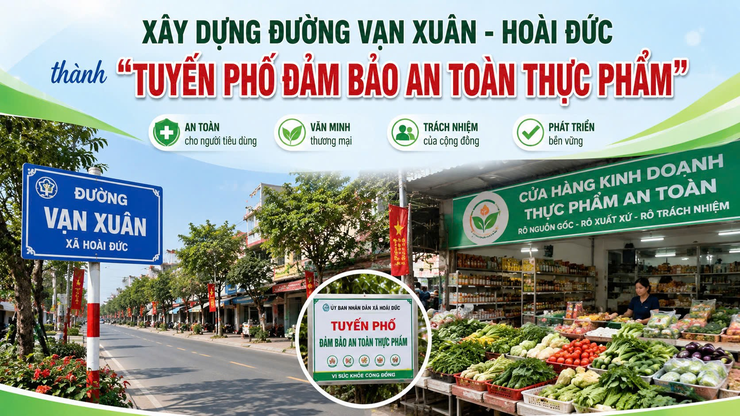Xây dựng đường Vạn Xuân - Hoài Đức thành “Tuyến phố đảm bảo an toàn thực phẩm”- Ảnh 1.