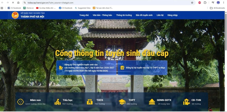 Hà Nội vận hành thử nghiệm hệ thống đăng ký tuyển sinh trực tuyến có ứng dụng bản đồ GIS vào các trường mầm non, lớp 1, lớp 6 năm học 2026-2027- Ảnh 1.