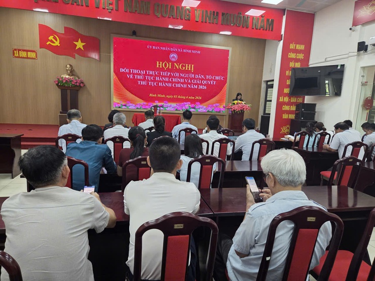 Xã Bình Minh tổ chức hội nghị đối thoại trực tiếp với người dân, tổ chức về thủ tục hành chính và giải quyết thủ tục hành chính năm 2026- Ảnh 2.