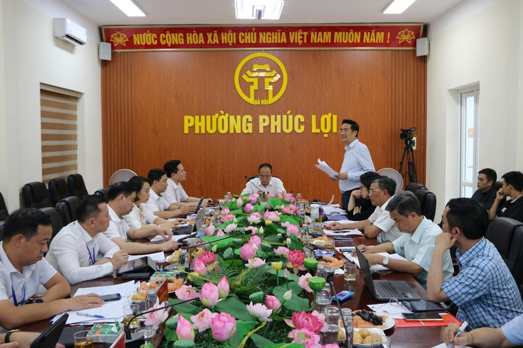 Đoàn Giám sát số 10 của Ban Thường vụ Thành ủy Hà Nội làm việc với phường Phúc Lợi- Ảnh 3.