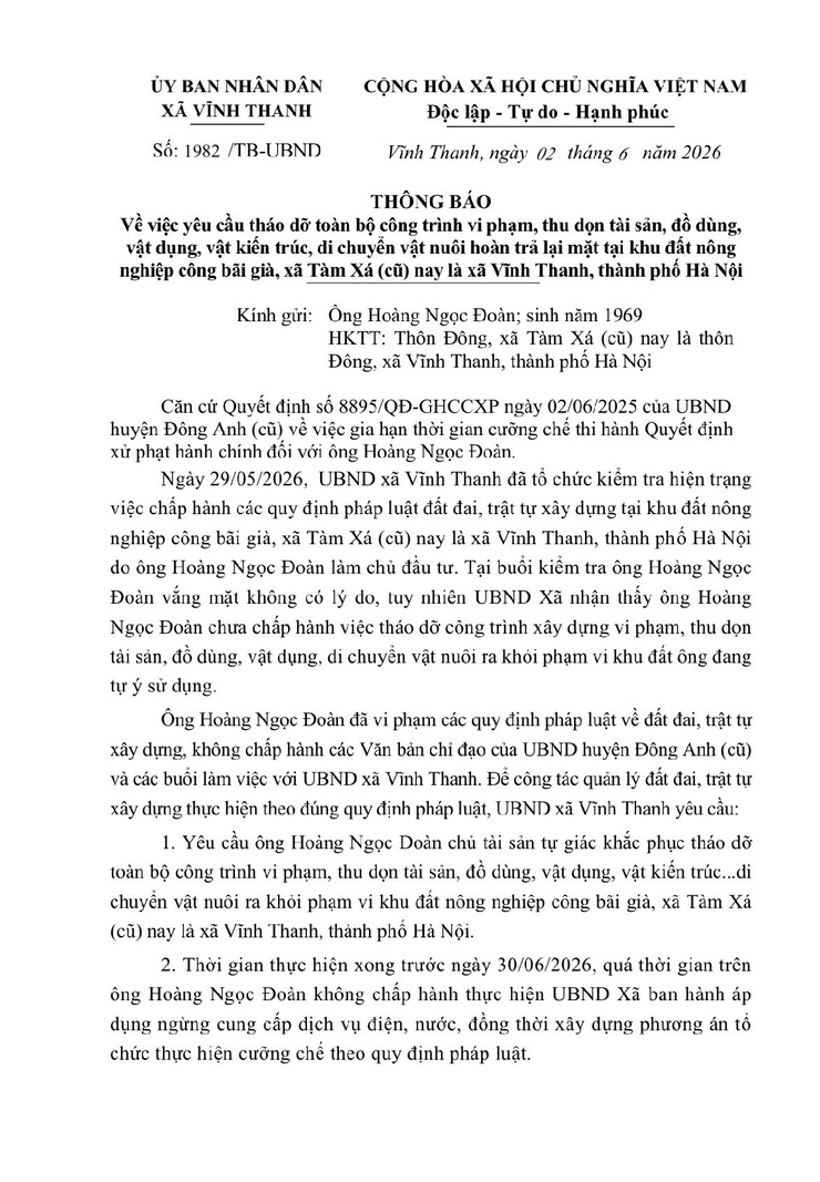 ỦY BAN NHÂN DÂN XÃ VĨNH THANH- Ảnh 1.
