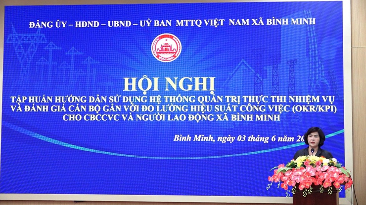 Xã Bình Minh tập huấn quản trị công việc trên HanoiWork- Ảnh 2.