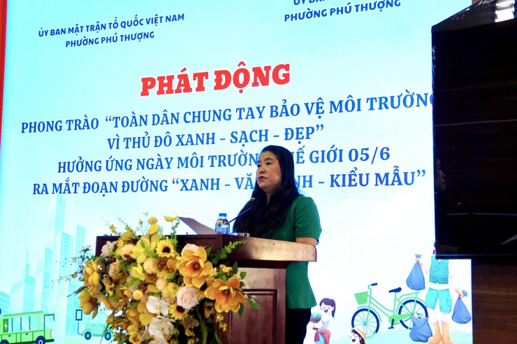 Phường Phú Thượng tổ chức chương trình hưởng ứng Ngày Môi trường Thế giới 5/6- Ảnh 2.