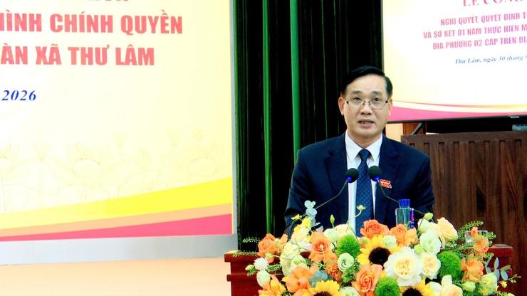 THƯ LÂM TỔ CHỨC LỄ CÔNG BỐ NGHỊ QUYẾT, QUYẾT ĐỊNH THÀNH LẬP THÔN VÀ SƠ KẾT 01 NĂM THỰC HIỆN MÔ HÌNH CHÍNH QUYỀN ĐỊA PHƯƠNG 02 CẤP- Ảnh 7.