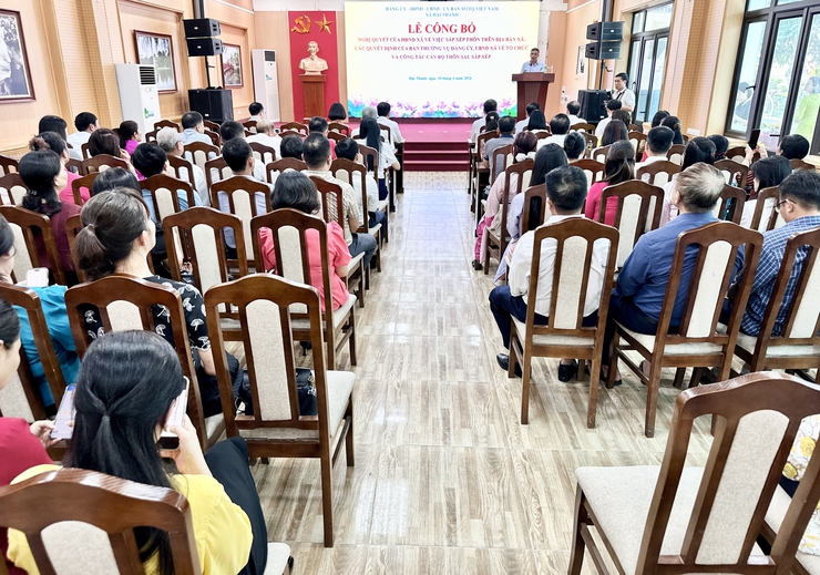 Xã Đại Thanh công bố Nghị quyết sắp xếp thôn, thành lập chi bộ thôn và kiện toàn nhân sự cơ sở- Ảnh 1.