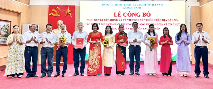 Xã Đại Thanh công bố Nghị quyết sắp xếp thôn, thành lập chi bộ thôn và kiện toàn nhân sự cơ sở- Ảnh 3.