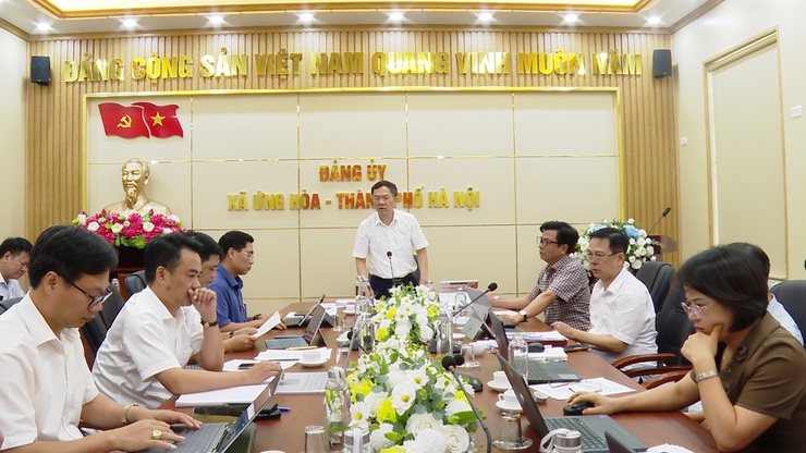BCH Đảng bộ xã Ứng Hòa thống nhất các giải pháp thúc đẩy phát triển kinh tế - xã hội và đầu tư công giai đoạn 2026–2030.- Ảnh 1.