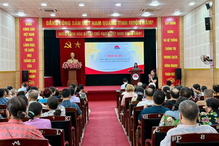 Phường Long Biên tổ chức hội nghị tuyên truyền Luật Thủ đô năm 2026- Ảnh 1.