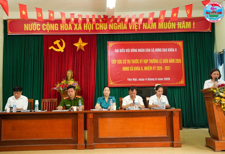 TỔ ĐẠI BIỂU HĐND XÃ HƯNG ĐẠO TIẾP XÚC CỬ TRI ĐƠN VỊ BẦU CỬ SỐ 03 TRƯỚC KỲ HỌP THỨ TƯ HĐND XÃ KHÓA II, NHIỆM KỲ 2026 - 2031- Ảnh 1.