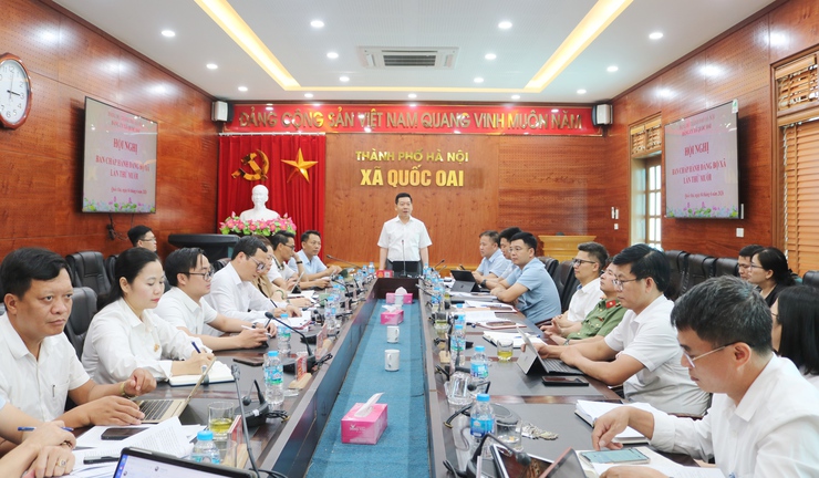 Hội nghị lần thứ Mười Ban chấp hành Đảng bộ xã Quốc Oai khóa I thông qua nhiều nội dung quan trọng- Ảnh 1.