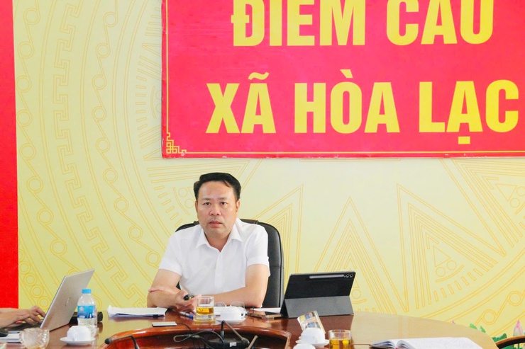 Hòa Lạc quyết liệt giải quyết vướng mắc, thúc đẩy tiến độ các dự án đầu tư hạ tầng. - Ảnh 2.