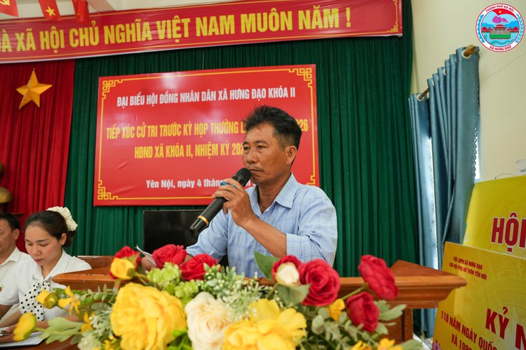 TỔ ĐẠI BIỂU HĐND XÃ HƯNG ĐẠO TIẾP XÚC CỬ TRI ĐƠN VỊ BẦU CỬ SỐ 03 TRƯỚC KỲ HỌP THỨ TƯ HĐND XÃ KHÓA II, NHIỆM KỲ 2026 - 2031- Ảnh 7.