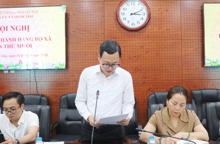 Hội nghị lần thứ Mười Ban chấp hành Đảng bộ xã Quốc Oai khóa I thông qua nhiều nội dung quan trọng- Ảnh 3.