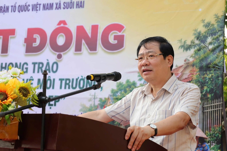 Xã Suối Hai tổ chức Lễ phát động hưởng ứng phong trào “Toàn dân chung tay bảo vệ môi trường, vì Thủ đô Xanh - Sạch - Đẹp”- Ảnh 1.