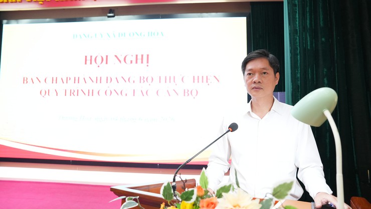 Đảng uỷ xã thực hiện quy trình công tác cán bộ - Ảnh 2.