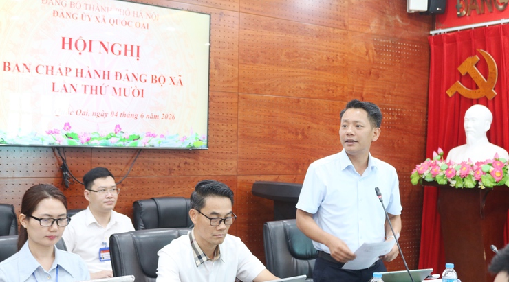 Hội nghị lần thứ Mười Ban chấp hành Đảng bộ xã Quốc Oai khóa I thông qua nhiều nội dung quan trọng- Ảnh 2.