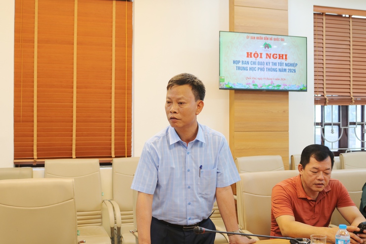 BAN CHỈ ĐẠO KỲ THI TỐT NGHIỆP THPT NĂM 2026 XÃ QUỐC OAI HỌP TRIỂN KHAI NHIỆM VỤ- Ảnh 7.