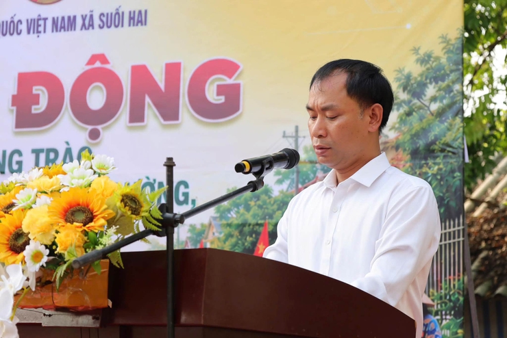 Xã Suối Hai tổ chức Lễ phát động hưởng ứng phong trào “Toàn dân chung tay bảo vệ môi trường, vì Thủ đô Xanh - Sạch - Đẹp”- Ảnh 2.