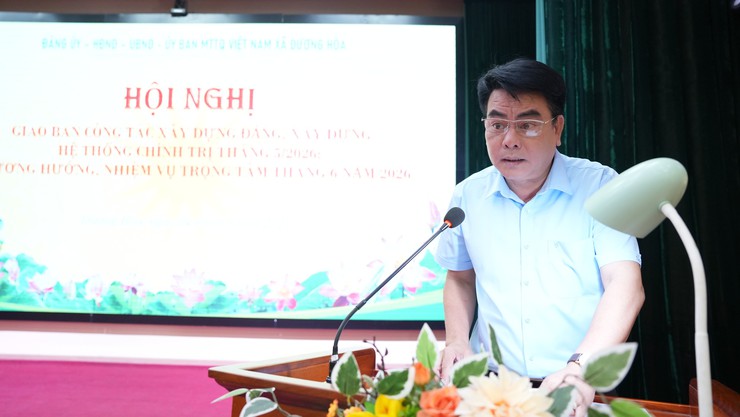 Đảng uỷ - HĐND – UBND – UB MTTQ xã giao ban công tác tháng 5, triển khai phương hướng, nhiệm vụ trọng tâm tháng 6/2026- Ảnh 3.