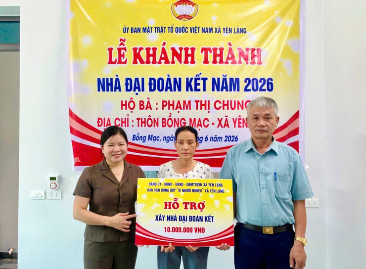 XÃ YÊN LÃNG ĐỒNG THỜI KHÁNH THÀNH, BÀN GIAO NHÀ ĐẠI ĐOÀN KẾT- Ảnh 4.