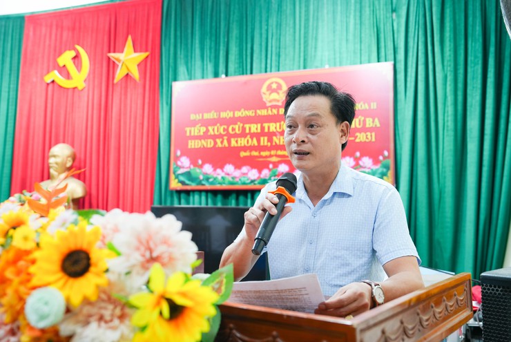 Tổ đại biểu số 7 HĐND xã Quốc Oai đã có buổi tiếp xúc cử tri trước kỳ họp thứ ba (Kỳ họp thường lệ giữa năm 2026)- Ảnh 4.