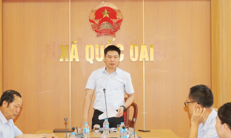 XÃ QUỐC OAI HỌP KIỂM ĐIỂM TIẾN ĐỘ GIẢI PHÓNG MẶT BẰNG CÁC DỰ ÁN TRỌNG ĐIỂM TRÊN ĐỊA BÀN- Ảnh 5.