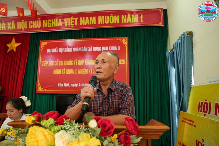 TỔ ĐẠI BIỂU HĐND XÃ HƯNG ĐẠO TIẾP XÚC CỬ TRI ĐƠN VỊ BẦU CỬ SỐ 03 TRƯỚC KỲ HỌP THỨ TƯ HĐND XÃ KHÓA II, NHIỆM KỲ 2026 - 2031- Ảnh 4.