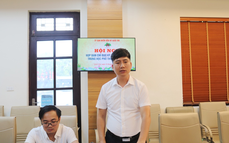BAN CHỈ ĐẠO KỲ THI TỐT NGHIỆP THPT NĂM 2026 XÃ QUỐC OAI HỌP TRIỂN KHAI NHIỆM VỤ- Ảnh 3.
