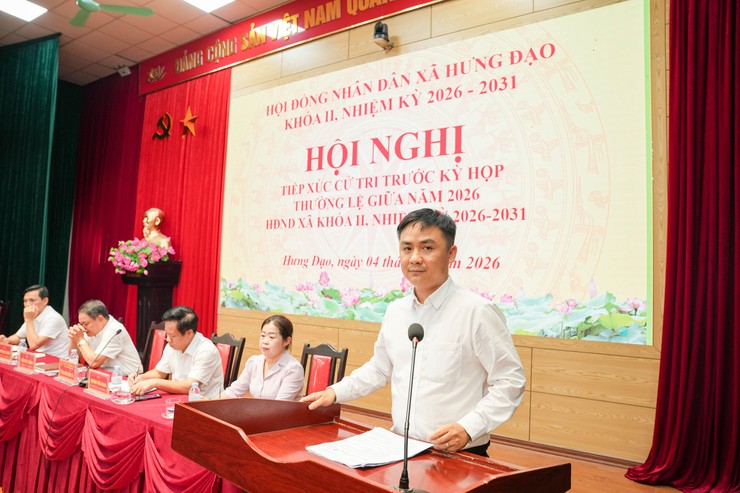 TỔ ĐẠI BIỂU HĐND XÃ HƯNG ĐẠO TIẾP XÚC CỬ TRI ĐƠN VỊ BẦU CỬ SỐ 01 TRƯỚC KỲ HỌP THỨ TƯ HĐND XÃ KHÓA II, NHIỆM KỲ 2026 - 2031- Ảnh 4.