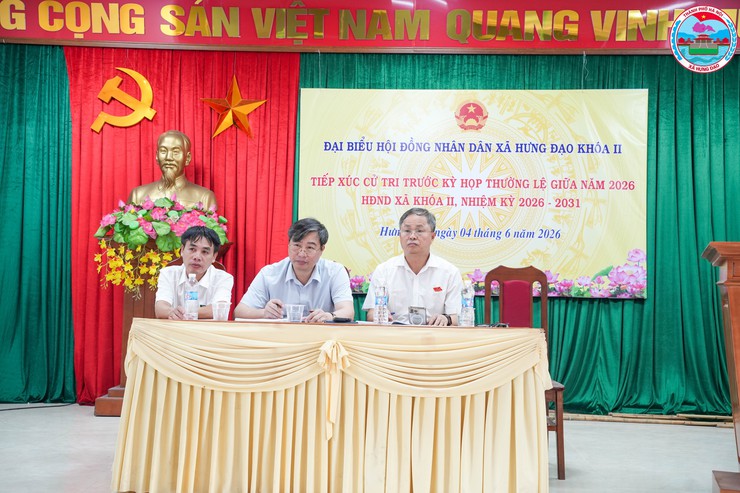TỔ ĐẠI BIỂU HĐND XÃ HƯNG ĐẠO ĐƠN VỊ BẦU CỬ SỐ 05 TIẾP XÚC CỬ TRI TRƯỚC KỲ HỌP THỨ TƯ HĐND XÃ KHÓA II, NHIỆM KỲ 2026 - 2031- Ảnh 1.