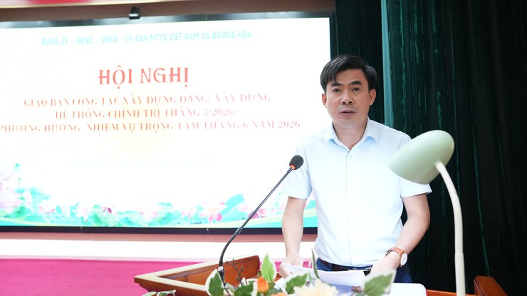 Đảng uỷ - HĐND – UBND – UB MTTQ xã giao ban công tác tháng 5, triển khai phương hướng, nhiệm vụ trọng tâm tháng 6/2026- Ảnh 7.