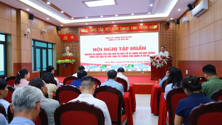 Suối Hai tổ chức hội nghị tập huấn về bảo vệ nền tảng tư tưởng của Đảng ở cơ sở- Ảnh 4.