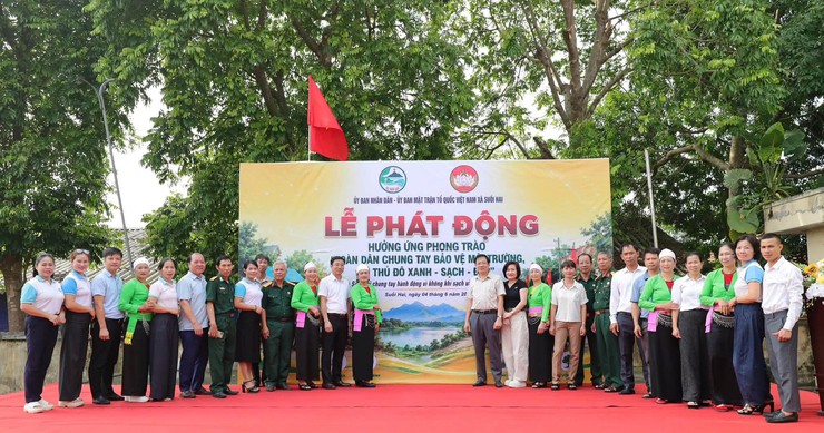 Xã Suối Hai tổ chức Lễ phát động hưởng ứng phong trào “Toàn dân chung tay bảo vệ môi trường, vì Thủ đô Xanh - Sạch - Đẹp”- Ảnh 3.