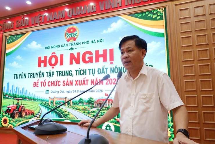 Hội Nông dân xã Quảng Oai đẩy mạnh tuyên truyền tập trung, tích tụ đất nông nghiệp năm 2026- Ảnh 1.
