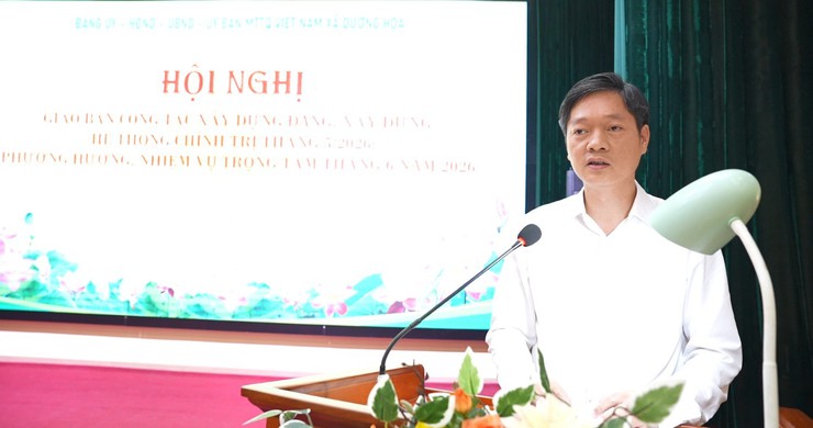Đảng uỷ - HĐND – UBND – UB MTTQ xã giao ban công tác tháng 5, triển khai phương hướng, nhiệm vụ trọng tâm tháng 6/2026- Ảnh 8.