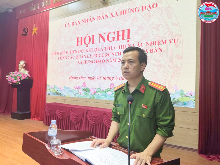 XÃ HƯNG ĐẠO TỔ CHỨC HỘI NGHỊ KIỂM ĐIỂM TIẾN ĐỘ THỰC HIỆN NHIỆM VỤ PHÒNG CHÁY, CHỮA CHÁY VÀ CỨU NẠN, CỨU HỘ NĂM 2026- Ảnh 3.