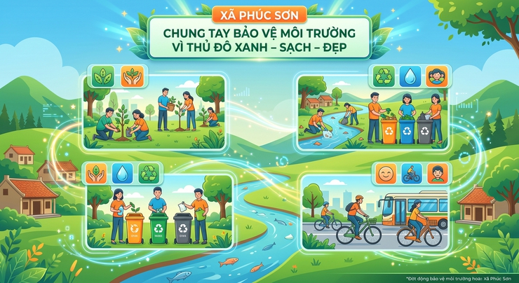 PHÚC SƠN CHUNG TAY BẢO VỆ MÔI TRƯỜNG VÌ THỦ ĐÔ XANH – SẠCH – ĐẸP- Ảnh 1.