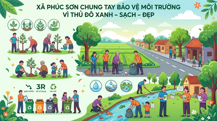 PHÚC SƠN CHUNG TAY BẢO VỆ MÔI TRƯỜNG VÌ THỦ ĐÔ XANH – SẠCH – ĐẸP- Ảnh 2.
