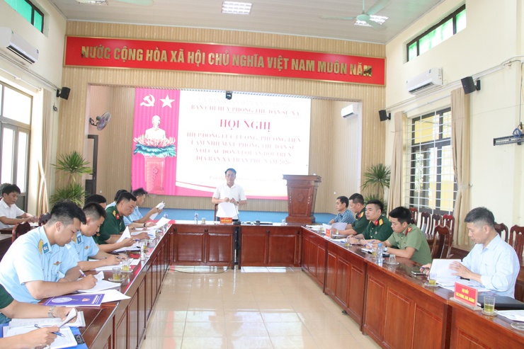 Ban chỉ huy phòng thủ dân sự xã Trần Phú: tổ chức hội nghị hiệp đồng với các đơn vị Quân đội trên địa bàn xã năm 2026- Ảnh 3.