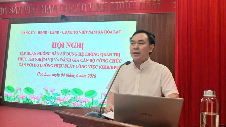 Hòa Lạc tập huấn, hướng dẫn đánh giá cán bộ gắn với đo lường hiệu suất công việc theo phương pháp OKR/KPI trên nền tảng HanoiWork- Ảnh 7.