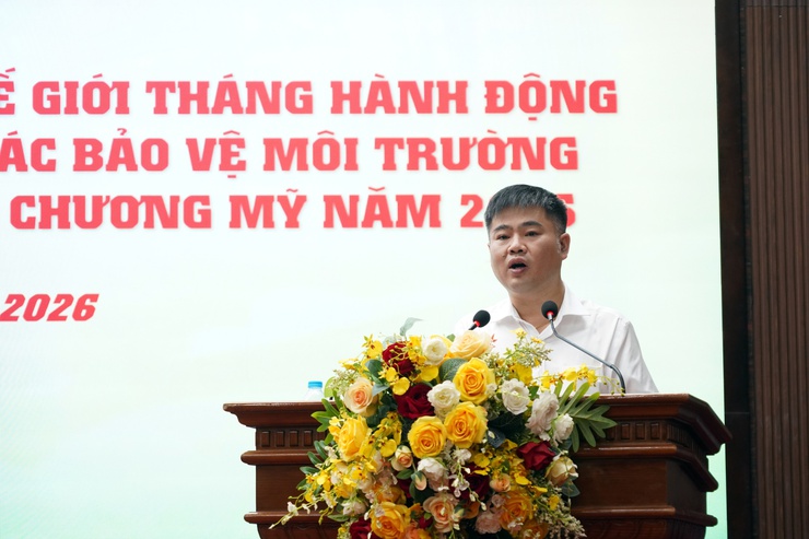 Phường Chương Mỹ phát động hưởng ứng Ngày Môi trường thế giới, Tháng hành động vì môi trường năm 2026 và tập huấn công tác bảo vệ môi trường, tài nguyên nước- Ảnh 2.