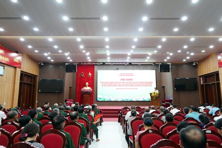 Phường Chương Mỹ phát động hưởng ứng Ngày Môi trường thế giới, Tháng hành động vì môi trường năm 2026 và tập huấn công tác bảo vệ môi trường, tài nguyên nước- Ảnh 1.