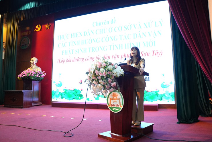 Phường Sơn Tây bồi dưỡng nghiệp vụ dân vận, tuyên giáo cho đội ngũ cán bộ cơ sở- Ảnh 1.