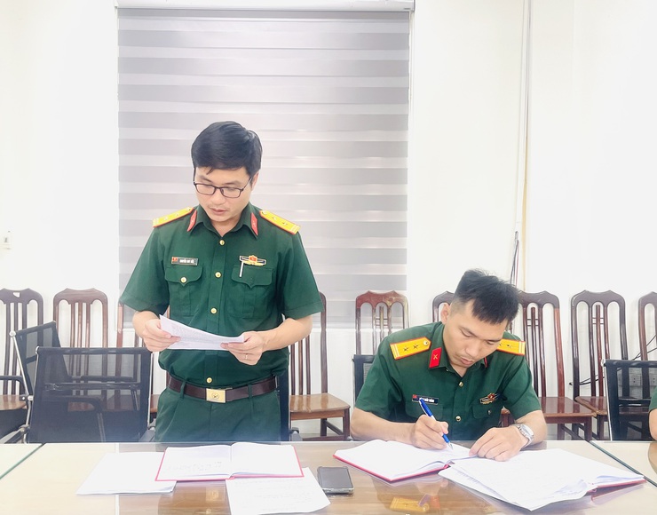 Chi bộ Quân sự xã Phúc Lộc tổ chức sinh hoạt định kỳ tháng 6/2026- Ảnh 1.