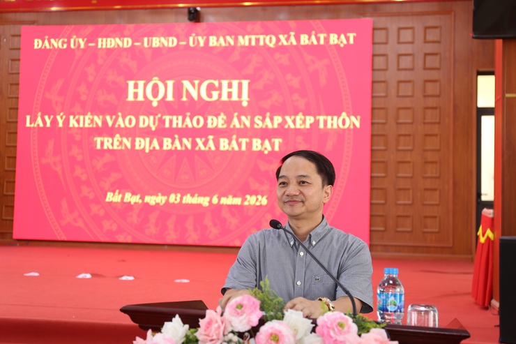 Xã Bất Bạt lấy ý kiến hoàn thiện Đề án sắp xếp thôn trên địa bàn xã.- Ảnh 4.