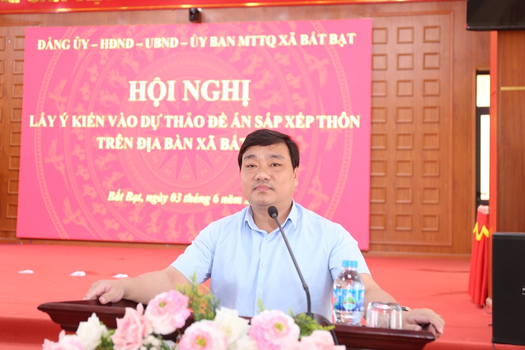 Xã Bất Bạt lấy ý kiến hoàn thiện Đề án sắp xếp thôn trên địa bàn xã.- Ảnh 12.