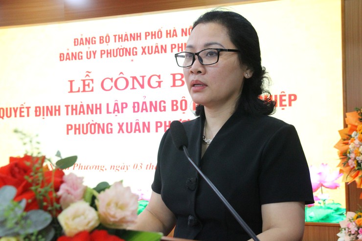 Đảng ủy phường Xuân Phương công bố, ra mắt Đảng bộ Doanh nghiệp phường- Ảnh 3.