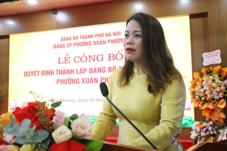 Đảng ủy phường Xuân Phương công bố, ra mắt Đảng bộ Doanh nghiệp phường- Ảnh 4.